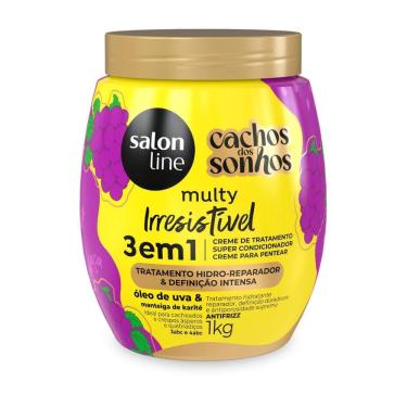 Imagem de Creme Condicionador Cacheado Uva 3 Em 1 Multy Salon Line 1Kg