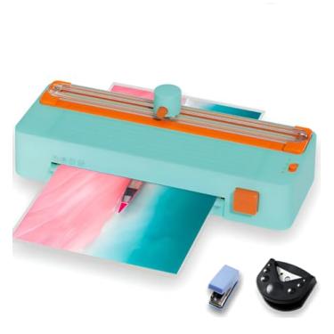 Imagem de Plastificadora Laminadora Refiladora A4 3 Em 1 260w Abs 70mic 125mic Com Cortador Redondo E Furador Gl618 (220V)