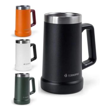 Imagem de 2X Caneca Térmica Inox De Cerveja Chopp À Vácuo 709Ml Termop