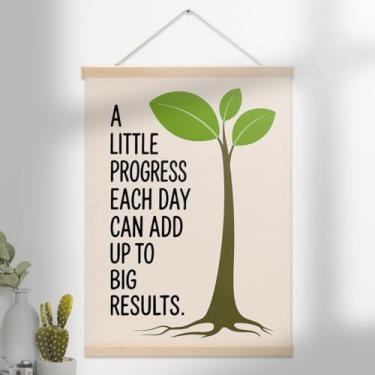 Imagem de HKDGVRTB Decoração de parede de afirmações positivas motivacionais, arte inspiradora para grandes resultados, citações motivacionais para escritório, sala de aula, casa, decoração de escritório fofa