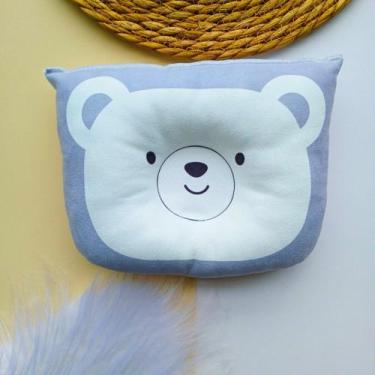 Imagem de Travesseiro Anatômico Bebê Recém Nascido Modelador Almofada Cabeça Cha