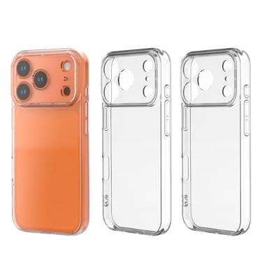 Imagem de Pacote com 3 capas transparentes para iPhone 17 Pro, compatível com (Mag) (seguro), proteção militar contra quedas de 2,8 m, antiamarelamento, leve e macio TPU premium, resistente a arranhões