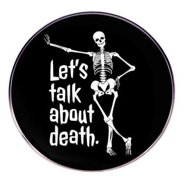 Imagem de Brooch Pins Skeleton Let's Talk About Death Alloy 3x3cm - yiweisai