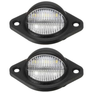 Imagem de Pacote com 2 lâmpadas de LED universais, luzes redondas de cortesia para carneiro, abdominais brancos com alto brilho