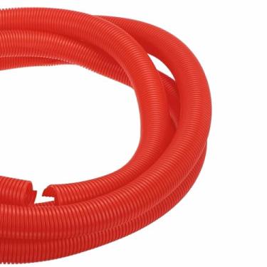 Imagem de DMiotech Tubo dividido de tear de fio de 6 m, 3,8 cm, protetores de cabo de conduíte flexível para animais de estimação para escritório, casa, jardim, vermelho