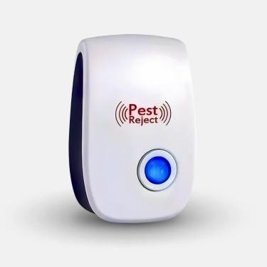 Imagem de Repelente Ultrassônico Eletrônico de Tomada, Bivolt, Espanta Mosquitos, Pernilongos, Formigas e Baratas, Branco, 10x10x15 cm, 59g, Seguro para Crianças e Pets