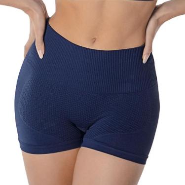 Imagem de Short Fitness Velvette Ultraleve DeMillus 94235, Marinho, B