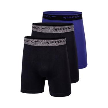 Imagem de Kit com 3 Cuecas Boxer Speedo 4278 Colorido, Preto, 1XG
