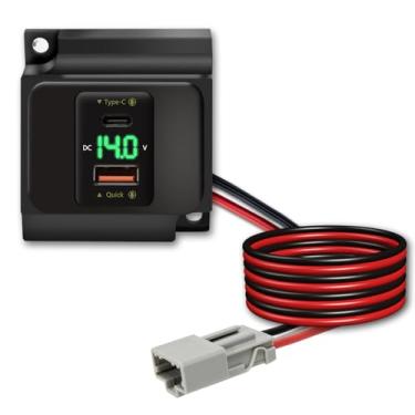 Imagem de Substituição de relógio com voltímetro e carregador rápido USB para Honda CR-V 1997-2001, multifuncional 3 em 1