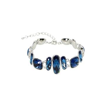 Imagem de Faship Lindo conjunto de brincos de colar retangular quadrado com strass e cristal floral, One Size, Outras pedras, Strass