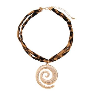 Imagem de Colar com pingente para mulheres | Joia de pescoço de estrela do mar com estampa de leopardo - Corrente de clavícula com estampa de leopardo, joia de namoro para mulheres, meninas, Dia dos Namorados