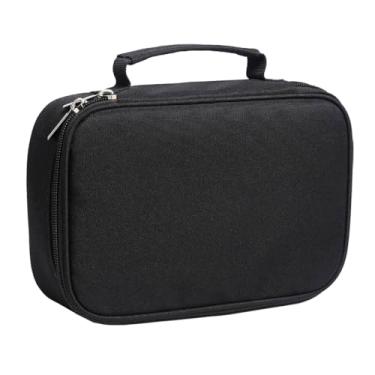 Imagem de Estojo Grande Box 2 Ziper Quadrado Escolar Divisorias BakPak (Preto)