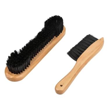 Imagem de Generic Conjunto de 2 escovas para mesa de bilhar com cabos de madeira, acessórios para bilhar e sinuca, ideais para clubes e bares.
