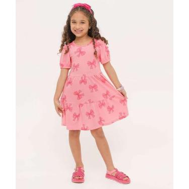 Imagem de Vestido Infantil Estampa Laço Marisa Tam 4 a 10-19067, 10, Rosa