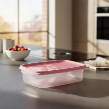 Imagem de Sanremo - Kit com 03 Potes Plásticos Quadrados de 785mL, Linha Fácil - ROSE