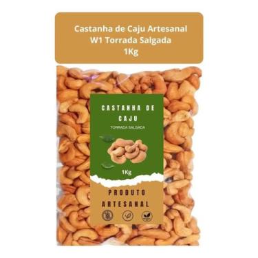 Imagem de 1Kg Castanha De Caju Banda Torrada Com Sal Top Premium - MN PLUS