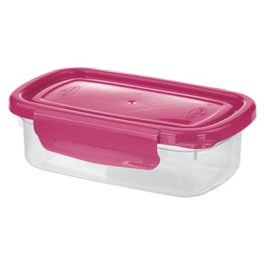 Imagem de POTE RASO COM TRAVAS - ROSA 500ML