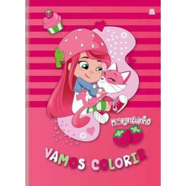 Imagem de Livro para Colorir Animativa, Moranguinho, 8 folhas, Pacote com 20