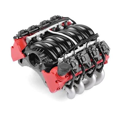 Imagem de Edinstry Kit de ventiladores de resfriamento do motor do radiador simula o radiador do motor com resfriamento LS7 V8 RC para rastreador RC 1/10 TRX4 TRX6 AXIAL SCX10 90046