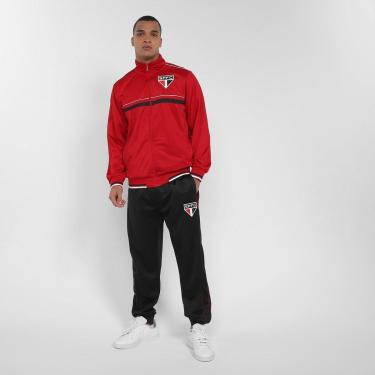 Imagem de Agasalho São Paulo Trilobal Vermelho e Preto-Masculino