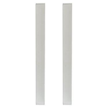 Imagem de Kit 2 Puxador Slim de Plástico Branco para Móveis Balcão Cômoda Leve R