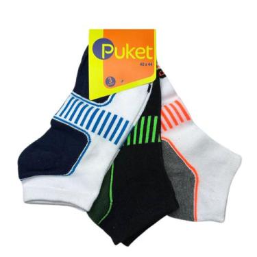 Imagem de Kit C/3 Pares Meia Micro Puket 8535-010605547, 40/44