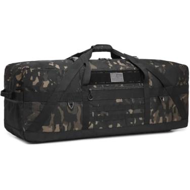 Imagem de Bolsa esportiva extra grande para viagem – Bolsa esportiva resistente de 125 L com vários bolsos para equipamentos de acampamento, viagem, armazenamento de tendas, equipamentos esportivos, Camuflagem