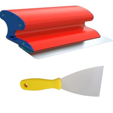 Imagem de Desempenadeira NiveloPro 80cm Lâmina em Aço Inox + Espátula 6cm Aço Carbono PVC Profissional