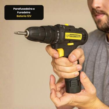 Imagem de Parafusadeira e Furadeira a Bateria de Lítio Recarregável 12V Bivolt C