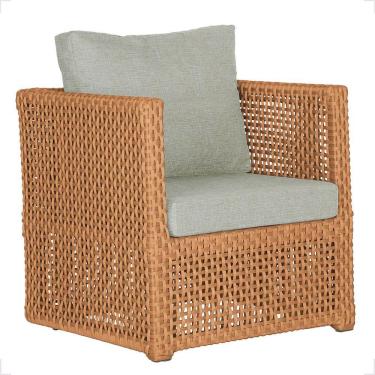 Imagem de Poltrona Florença Em Alumínio E Corda Náutica Trama Original Terra Cota