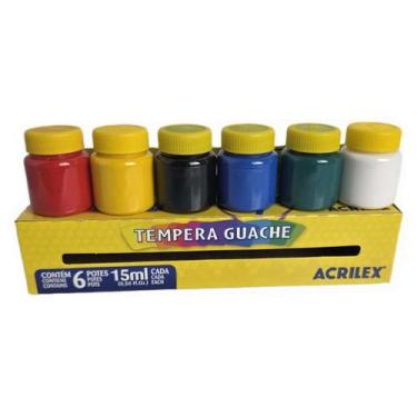 Imagem de Tinta Tempera Guache Acrilex 6 Cores 15ml