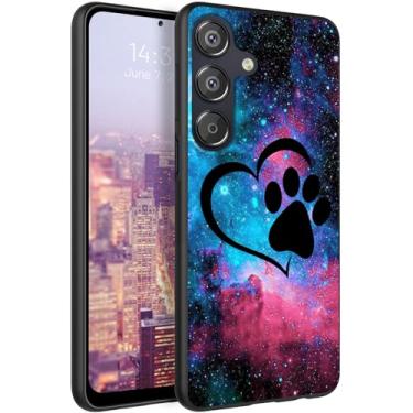 Imagem de RAUEDWDJS Capa de TPU macio para Samsung Galaxy A16 5G, ajuste fino, antiarranhões, antiderrapante, absorção de choque, capa protetora para Samsung Galaxy A16 5G/4G-Galaxy Love Paw