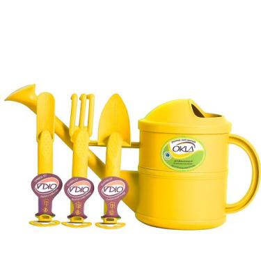 Imagem de Kit de Jardinagem com Regador 1,5L + 3 Ferramentas Completo, Prático e