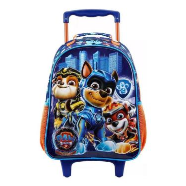 Imagem de Mochila Escolar Infantil com Rodinhas Patrulha Canina 11781 Azul - Xeryus