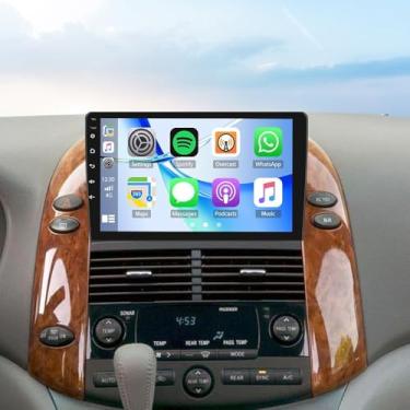 Imagem de Rádio Android para Toyota Sienna 2004-2010 com carplay sem fio/Android Auto, rádio de carro estéreo tela sensível ao toque de 22 cm para Corolla com navegação GPS/Bluetooth/câmera de reserva 4 + 46 G