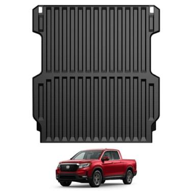 Imagem de Ecarzo Tapete de cama atualizado 2025 compatível com Honda Ridgeline 2017-2024 2025 acessórios 1,5 m forro de cama TPE tapetes de carga resistente tapete traseiro para porta-malas proteção para todos