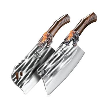 Imagem de Conjunto De Facas De Cozinha Em Aço Inoxidável Para Cortar E Picar, Fa