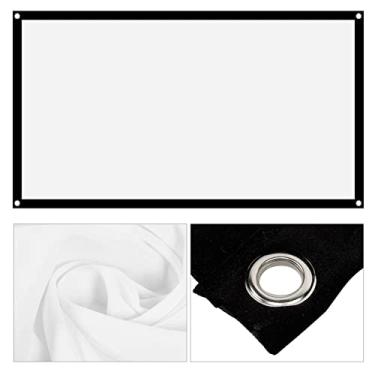 Imagem de Generic Tela Branca Portátil do Projetor do Poliéster para o Filme de Acampamento Exterior, Tela de Projeção Não-vinco 16:9 para a Noite Filme Quintal (#13)