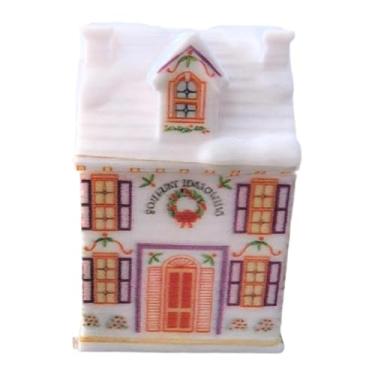 Imagem de WeiLaiKeQi Recipiente para temperos em formato de casa de Natal, decoração natalina portátil, peça central, pote de especiarias, garrafa para culinária, Style D