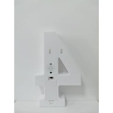 Imagem de HEYCOLOR Letreiro de luzes com números de letreiro com música de aniversário, luz decorativa de LED número 4 com controle remoto para festas, aniversários, casamentos, Natal, decoração de casa