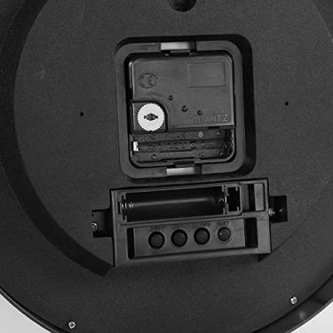 Imagem de GLOGLOW Despertador/Relógio/Relógio de Parede/rádio Com Exibição de Data e Temperatura, Plástico, LCD Grande, 9,8 X 9,8 X 1,6 Polegadas, Design Moderno, para Sala de Estar, Escritório, Quarto