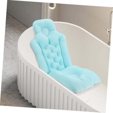 Imagem de Full Body Bath Pillow for Bathtub, Thick Bathtub Cushion with Laundry Bag, Luxury Tub Pillow for Bath for Headrest Neck and Back Support White 51" x 16"