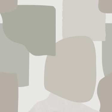 Imagem de GloryTik Papel de parede cinza moderno – autoadesivo geométrico à prova d'água vinil impermeável autoadesivo, papel de contato para quarto, sala de estar, apartamento e parede de destaque 43 cm x 500