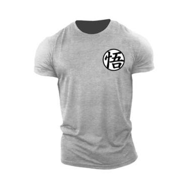 Imagem de Camiseta De Treinamento Masculina Dragon Ball Goku Vermelha Preta Bran