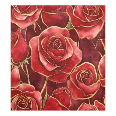 Imagem de Blueangle Capa de ímã de lava-louças padrão Fllowers, decoração da capa frontal da máquina de lavar louça, adesivos de eletrodomésticos, adesivos de eletrodomésticos, 58 cm C x 66 cm adesivo magnético