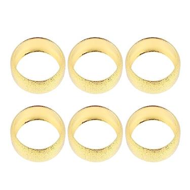 Imagem de Cryfokt Anéis de Guardanapo de Metal Dourado Elegantes e Duráveis ​​6 Peças para Festa de Casamento Em Hotel, Suportes de Guardanapo Dourados de Ferro para Eventos de Jantar, Eventos da Empresa