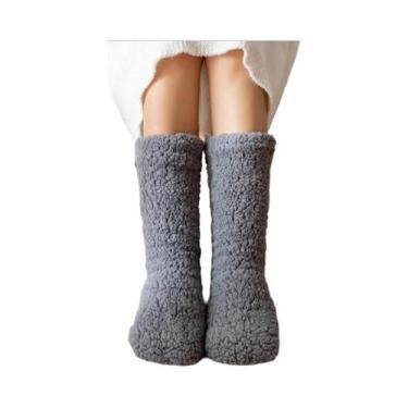 Imagem de Meias De Inverno Térmicas Grossas De Veludo De Cashmere Para Mulheres,