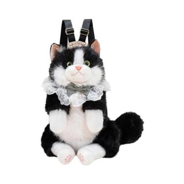 Imagem de Mochila De Pelúcia Para Crianças Em Forma De Cão Schnauzer, Bolsa De O