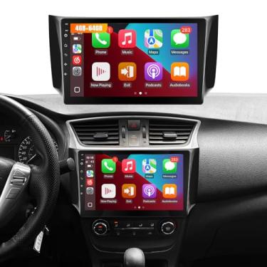 Imagem de Leadfan 4G RAM 64G ROM estéreo para carro (versão não JBL) Nissan Sentra 2013 2014 2015 2016 2017 2018 2019 com Carplay sem fio Android Auto, tela de 10,1 polegadas para rádio Sentra Bluetooth GPS SWC