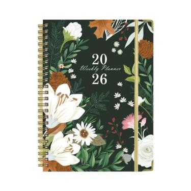 Imagem de Planejador Semanal A5 Em Inglês 2025 Caderno Espiral Agenda Trabalho E